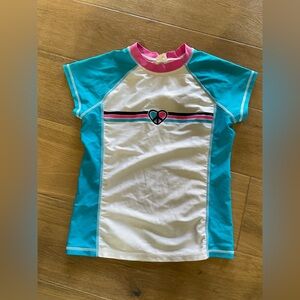 Kids Swim Shirt in Blue and Pink (10/12)